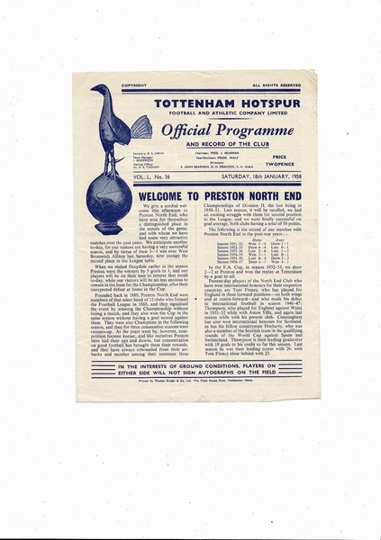 More Football Programmes being listed today