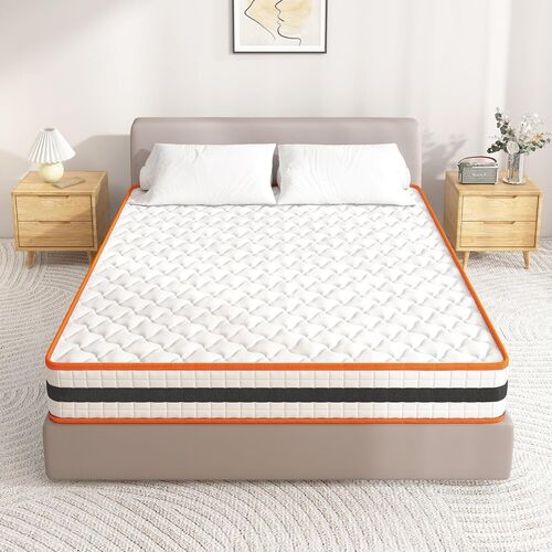CozyLiving Hybrid Memory Foam and Spring Mattress, Double 4ft6 Breathable Memory Foam Mattress, Orthopaedic Comfort, Pressure Relief and Hypoallergenic