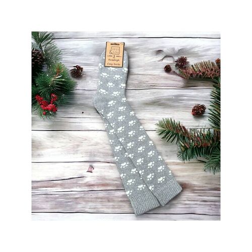 Jess & Lou Knee High/Welly Grey Paw