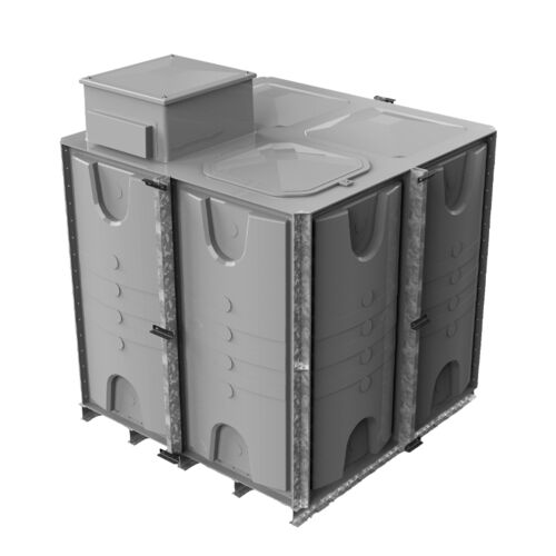 PW.2X2X2.IFB.AB - 8000 LITRE SECTIONAL WATER TANK, INTERNALLY FLANGED BASE (IFB) C/W FVH