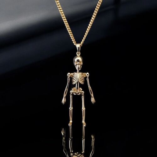 9ct gold skeleton pendant