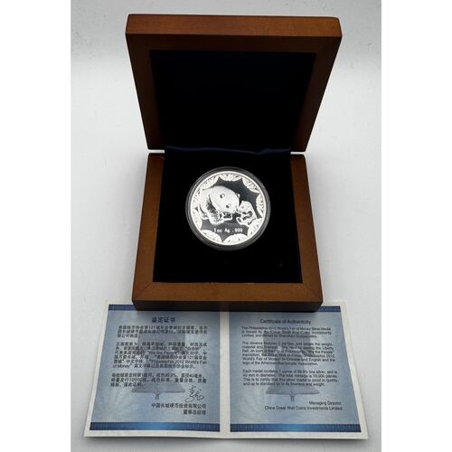2012 silver proof 1 ounce Panda coin
