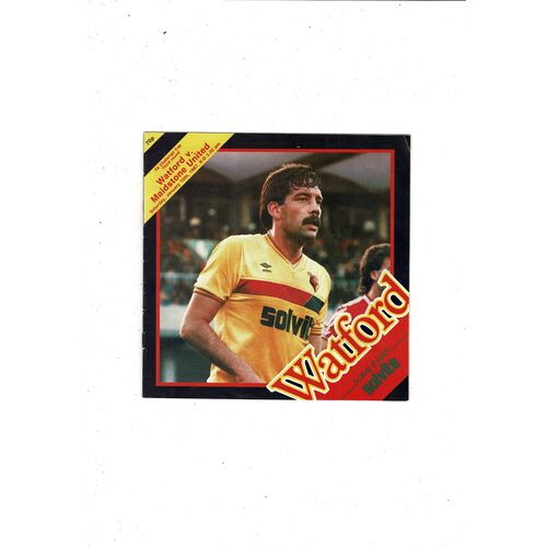 Watford v Maidstone FA Cup Football Programme 1986/87