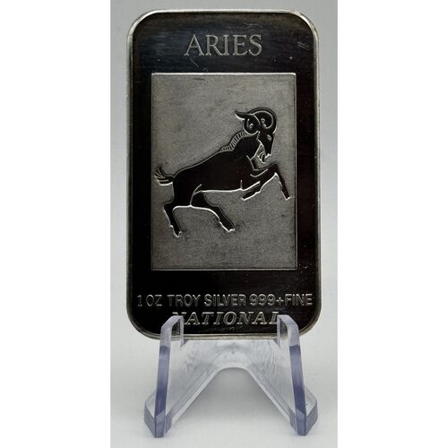 Madison mint Aries one ounce silver bullion bar