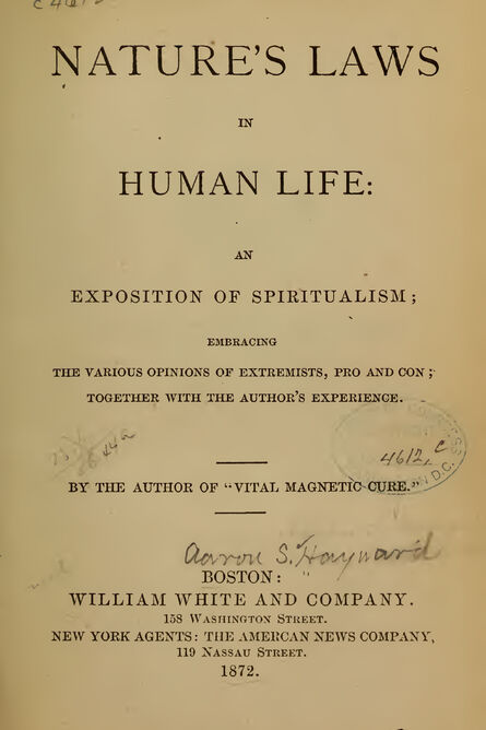 1872 | Nature's Laws in Human Life