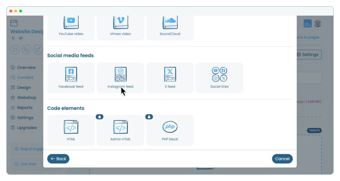 How to add an Instagram Feed to a website page | Webfactory Support | Webfactory