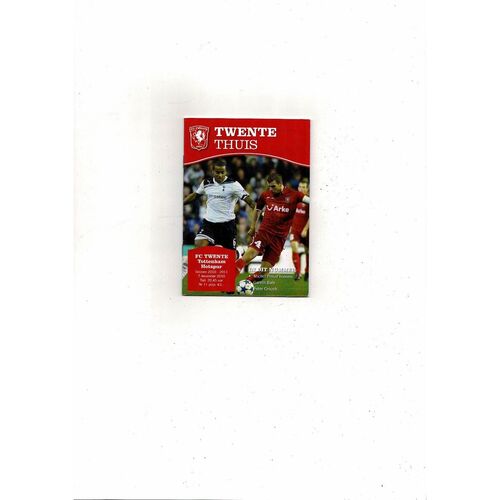 FC Twente v Tottenham Hotspur Champions League Football Programme 2010/11