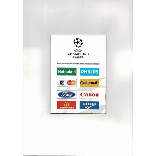 Borussia Dortmund v Juventus UEFA Champions League Football Programme 1995/96