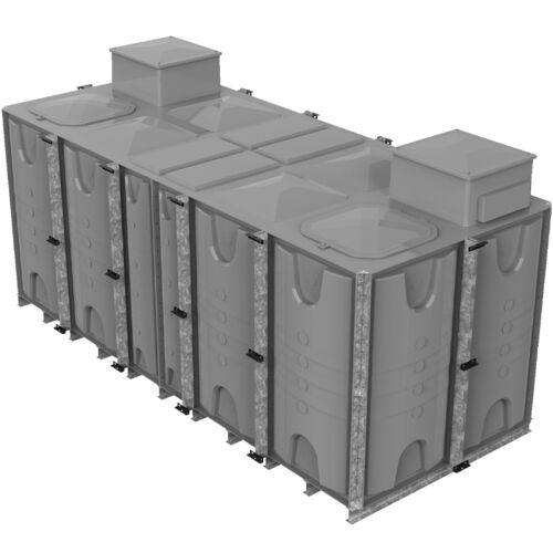 PW.5X2X2.IFB.DIV.AB(2+2) - 20000 LITRE DIVIDED SECTIONAL WATER TANK, INTERNALLY FLANGED BASE (IFB) C/W FVH