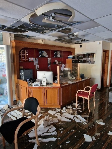 Flood damage to shop