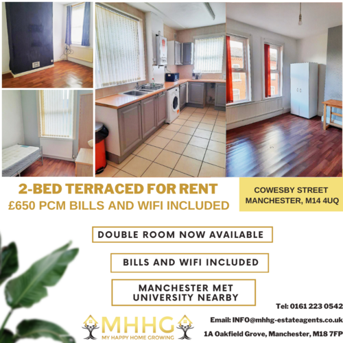 2 Bedroom Terraced for Rent