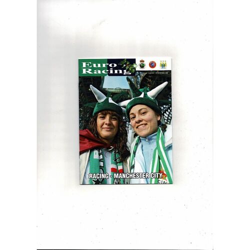 Real Racing Club Santander FC v Manchester City UEFA Cup Football Programme 2008/09