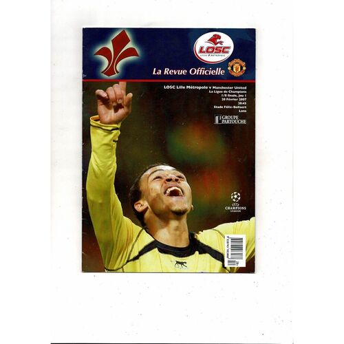 Lille Metropole v Manchester United League Football Programme 2006/07
