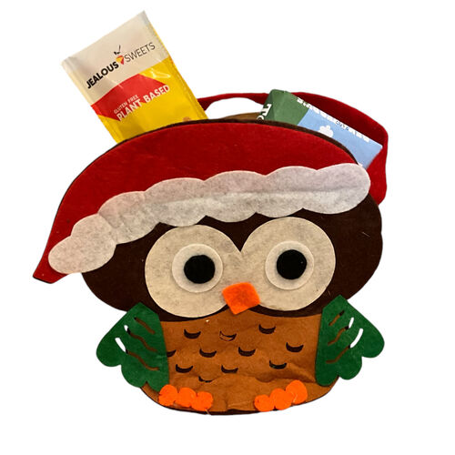 Christmas Owl or Penguin Felt Christmas Gift Bag - EX DISPLAY