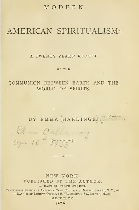 1870 | Modern American Spiritualism