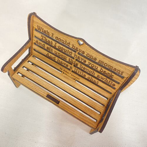 Oak Decorative Memorial Bench