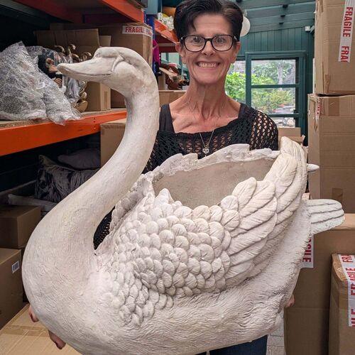 Large swan planter