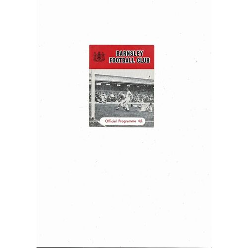 1964/65 Barnsley v Hull City Football Programme