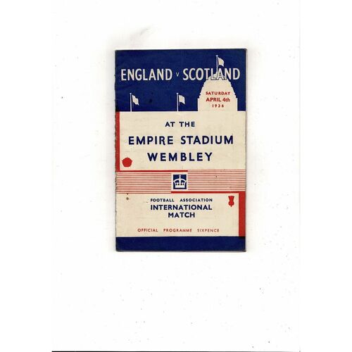 1936 England v Scotland International Original Football Programme