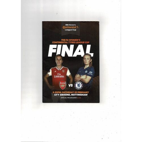 Women's League Cup Final Football Programmes