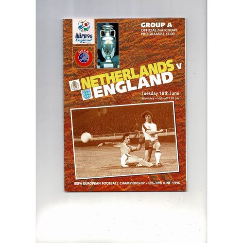 Euro 96 Netherlands v England Football Programme