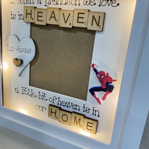 Customised Memorial Photo Frame | LED Memorial Picture Frame | Photo Frame| Heaven quote