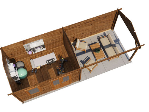 400cm x 300cm + 400cm Veranda