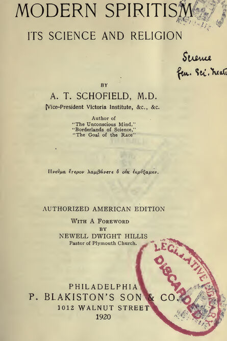 1920 | Modern Spiritism