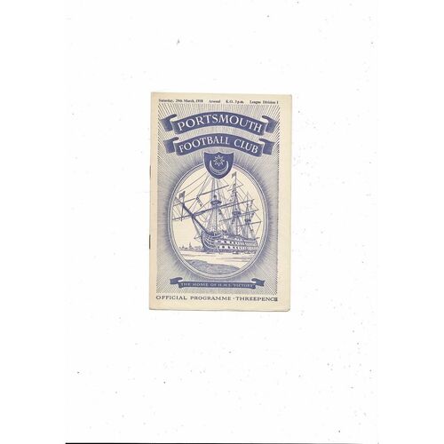 Portsmouth Home Football Programmes