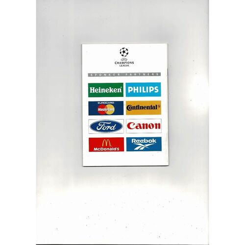 1996/97 Borussia Dortmund v Manchester United Champions League Semi Final Football Programme