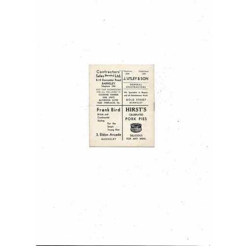 1961/62 Barnsley v Brentford Football Programme