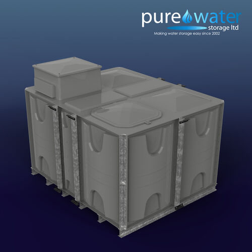 PW.2.5X2X1.5.IFB.AB - 7500 LITRE SECTIONAL WATER TANK, INTERNALLY FLANGED BASE (IFB) C/W FVH