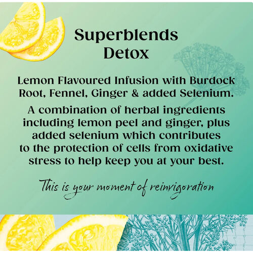 Twinings Superblends Detox with Lemon, Ginger & Fennel - 20 Bags