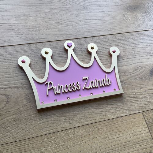 Princess / Prince crown door plaque