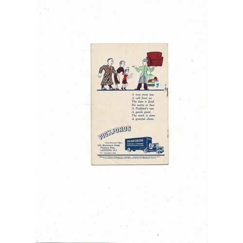 1948 Blackpool v Manchester United FA Cup Final Football Programme