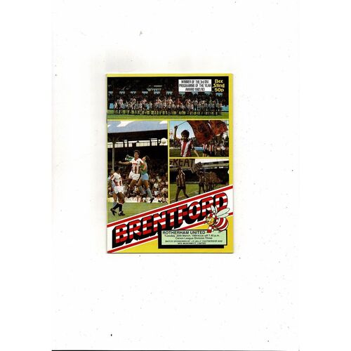 1983/84 Brentford v Rotherham United Football Programme