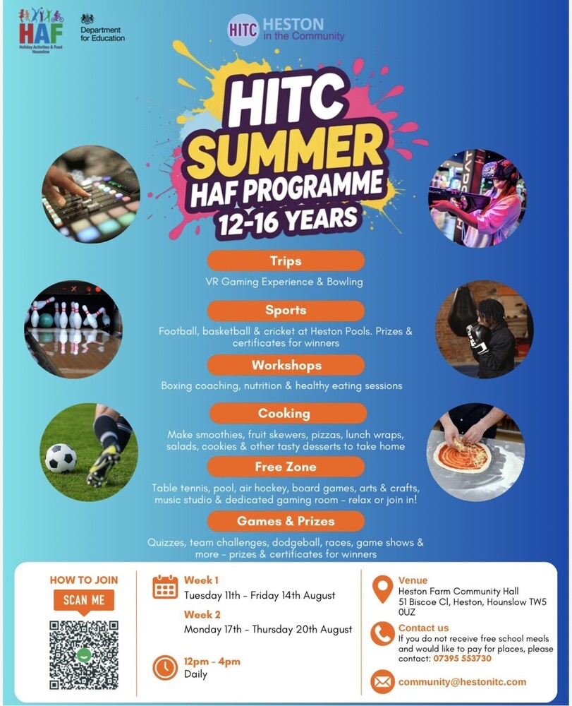 Secondary Age Summer HAF | Heston In The Community 