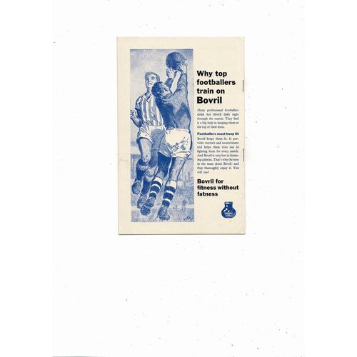1963 England v Brazil Football Programme