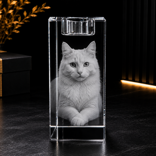 XXL 3D Crystal Tea Light – 140dx60×60mm