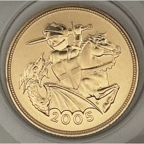 Mint sealed 2005 full gold sovereign