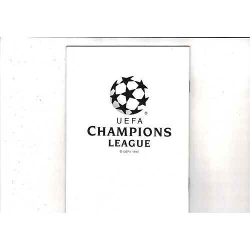 Spartak Moscow v Paris Saint-Germain UEFA Champions League Football Programme 1994/95