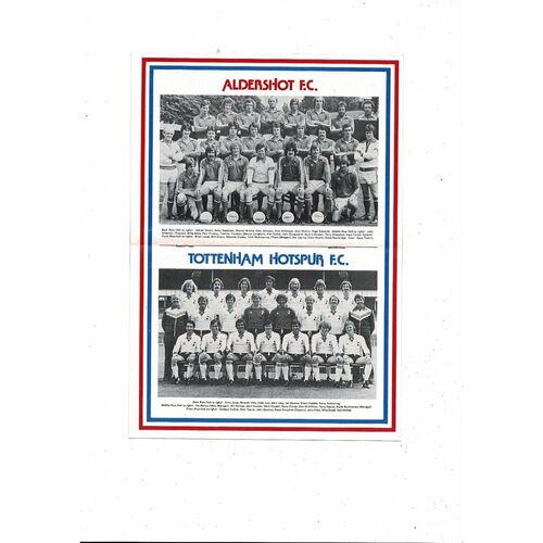 Aldershot v Tottenham Hotspur John Anderson Testimonial 1978/79