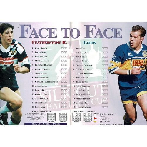 1995 Leeds v Featherstone Rovers (01/04/1995) Rugby League Challenge Cup Semi Final Programme