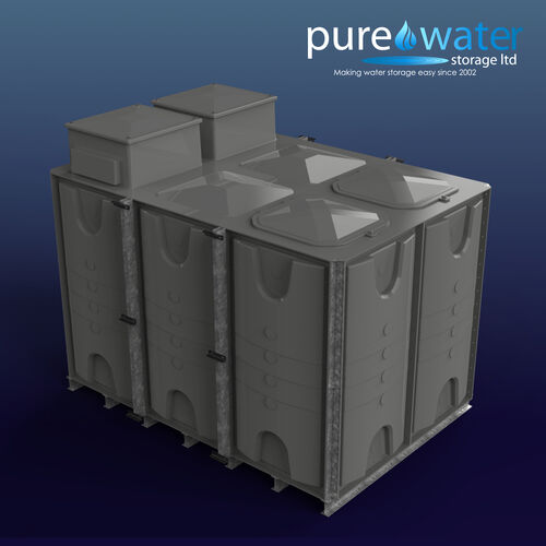 PW.3X2X2.IFB.DIV.AB(1+1) - 12000 LITRE DIVIDED SECTIONAL WATER TANK, INTERNALLY FLANGED BASE (IFB) C/W FVH