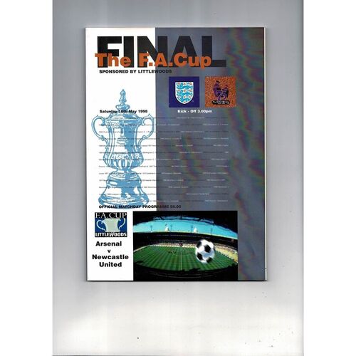 1998 Arsenal v Newcastle United FA Cup Final Football Programme