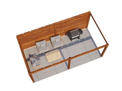 5.88mtr x 3.0mtr 28mm walled Gazebo