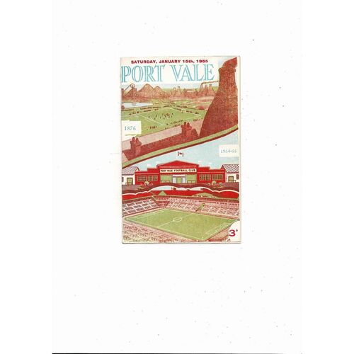 1954/55 Port Vale v Stoke City Programme Postponed + Insert for game played