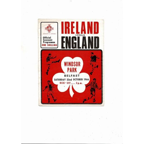 1966 Northern Ireland v England Football Programme