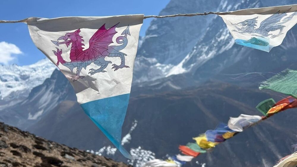 Welsh flag at Everest Base Camp