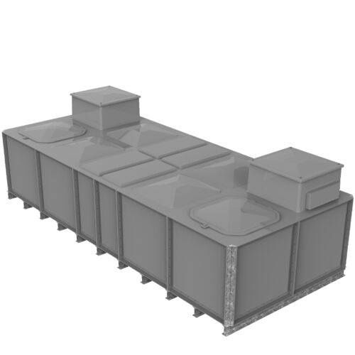 PW.5X2X1.IFB.DIV.AB(2.5+2.5) - 10000 LITRE DIVIDED SECTIONAL WATER TANK, INTERNALLY FLANGED BASE (IFB) C/W FVH